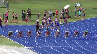 100m U17 Final Xavier Savage 1095 08 Queensland Junior Championships 2018 [upl. by Galateah929]