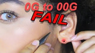 Stretching My Ear From 0G to 00G  Ear Blowout [upl. by Nyrahtak]