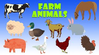 Farm Animals for Kids  Educational Video  The Animals on the Farm  Learning farm Animal Names [upl. by Fishman]