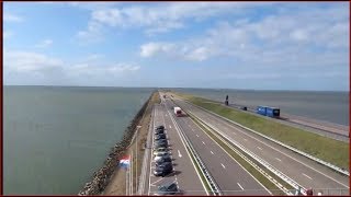 Niederlande Der Abschlussdeich des Ijsselmeers ein spektakuläres Bauwerk Nederland Afsluitdijk [upl. by Duff674]