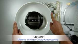 Clatronic ZWM3199 Zuckerwattemaschine ausgepackt bei computeruniverse HD [upl. by Nuriel525]