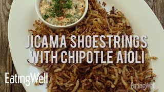 How to Make Spiralized Jicama Shoestrings with Chipotle Aioli [upl. by Ratcliff682]