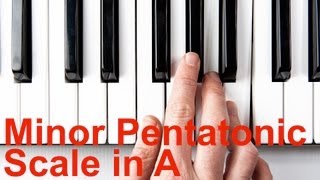 How to Play Minor Pentatonic Scale in A  Keyboard Lessons [upl. by Rowland]