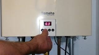 Verlagen van de temperatuur van de verwarming van een Remeha Avanta 24c CV ketel [upl. by Auhel]