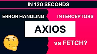 Axios js tutorial in 120 seconds [upl. by Siravat]