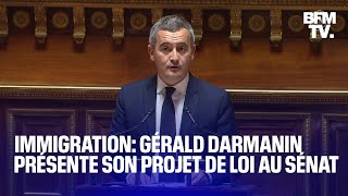 Loi immigration le discours de Gérald Darmanin au Sénat en intégralité [upl. by Jeffy]