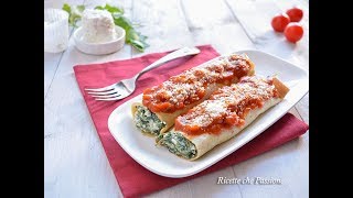 Cannelloni di crepes al sugo  Ricette che Passione [upl. by Meter]