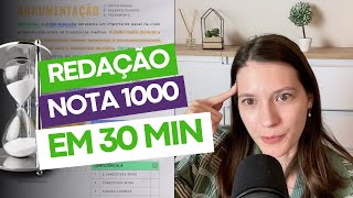 ⏰ Redação do ENEM em 30 minutos Modelo para QUALQUER tema sem precisar decorar [upl. by Otti]