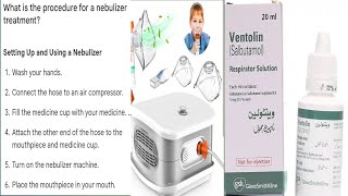 ventolin respiratory solution how to use nebulizerasthmaventolin solution ki miqdar [upl. by Debera]