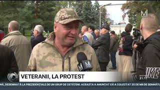 Mai mulți veterani de război au protestat astăzi în fața Parlamentului [upl. by Ibok]