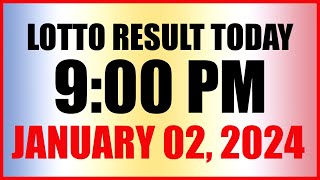 Lotto Result Today 9pm Draw January 2 2024 Swertres Ez2 Pcso [upl. by Yenterb]