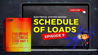 Electrical System Design E9  Paggawa ng Schedule of Loads tagalog [upl. by Artenal]