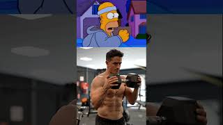 Homer Simpson workout  😱 [upl. by Yrolam354]