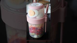 How to make a simple salad to go in a twopart food container [upl. by Nnyroc346]