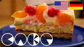 APRIKOSENHIMBEERKUCHEN Rezept  APRICOTE RASPBERRY CAKE Recipe [upl. by Amelus]