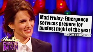 Tina Fey Learns About The British MAD FRIDAY  Alan Carr Chatty Man [upl. by Jarin660]