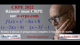 CRPE 2022  RÉUSSIR MON CRPE REMISE À NIVEAU [upl. by Jillane]