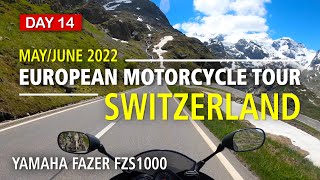 Furka and Susten Passes Switzerland June 2022 European Motorcycle ride Yamaha FZS1000 [upl. by Llednyl]