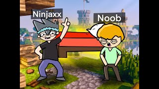 Ninjaxx et Nino Jouent a bed wars  Short Animation [upl. by Ynohtna461]