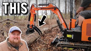 1 ATTACHMENT Installing a Hydraulic Thumb on our Mini Excavator [upl. by Beaner]