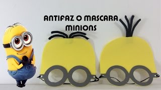 ANTIFAZ O MASCARA PARA NIÑOS DE LOS PERSONAJES DE MINIONS [upl. by Leilani78]