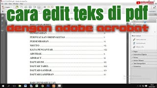 cara edit teks di pdf dengan adobe acrobat [upl. by Asiuqram]