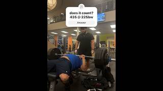 this is getting to easy 435lb bench press benchpress 405 powerlifting [upl. by Shepherd]