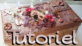 Tutoriel boite à chaussures décorée [upl. by Onavlis]