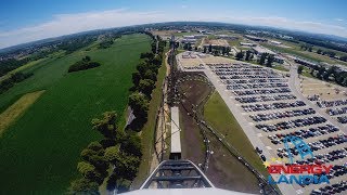 HYPERION Mega Coaster  POV  Premier Test  Energylandia Amusement Park Poland [upl. by Amling]