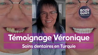 SOINS DENTAIRES EN TURQUIE  🦷 Témoignage Véronique  6 implants  24 couronnes Emax  BODYEXPERT [upl. by Aniles]