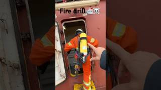 Ship Fire drill training☠️🛳️👨🏻‍🚒 explore shipping drill seaman [upl. by Nahte]