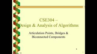 Articulation Point  Algorithm  Online Class  JnU  Bangla [upl. by Attiuqihc]