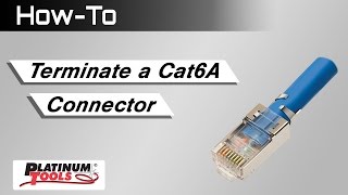 How To Terminate a Cat6A Connector [upl. by Jahdal]