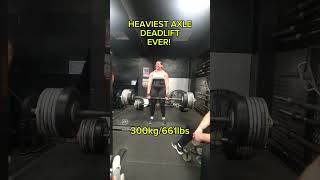 Heaviest Ever Female Axle Deadlift 300kg UNPEAKED Lucy Underdown [upl. by Thornton]