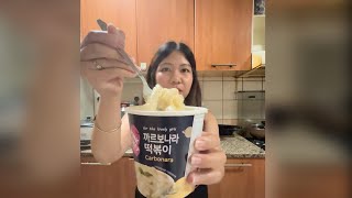 KOREAN TOPOKKI CARBONARA MASARAP PALA 😋  ADVENTUROZE VLOG [upl. by Tound]