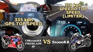 2022 Honda CBR1000RR R Fireblade SP vs BMW S1000RR  Top Speed  Acceleration 🔥🔥 [upl. by Oaoj]