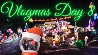 Vlogmas Day 8  Christmas Lights Display  We CANT find the ELVES  Whats in the Advent today [upl. by Hallutama]