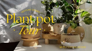 Plant pot tour  my pottery collection [upl. by Torr]