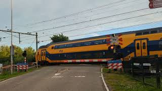 NS VIRM 8614 to Vlissingen passeert de spoorwegovergang kandelaar weg Dutch railroad crossing 2024 [upl. by Seafowl23]