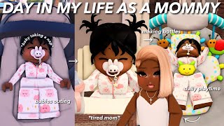 DAY IN MY LIFE AS A MOMMY  making bottles playtime baby outings amp more  berry avenue roleplay [upl. by Maurits340]