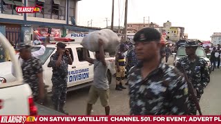 Protesters Hit Lagos Over Economic Hardship [upl. by Oeht]