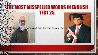 The most misspelled words in english test 25 [upl. by Stacy69]