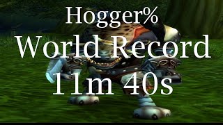 Classic WoW  Hogger Solo OLD World Record 11m 40s [upl. by Zingg]