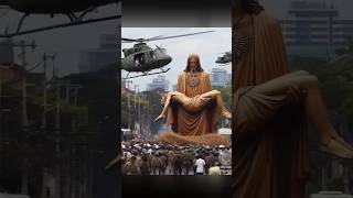 jesus biggest statues jesus christ god dios deus fé fy fyp shorts viral [upl. by Herc739]