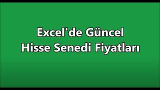 Excelde Güncel Hisse Senedi Fiyatları 2021  DüşeyAra ve Açılır Liste ile [upl. by Aurthur]