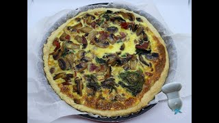 Recette de tarte épinards champignons coppa [upl. by Nnyre]