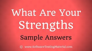 What Are Your Strengths  Sample Answer  Freshers amp Experienced [upl. by Luigi]