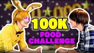 100K FOOD CHALLENGE THE NASTIEST THING IVE CONSUMED YET  Henry and Glitchtrap cosplays [upl. by Hpesojnhoj]