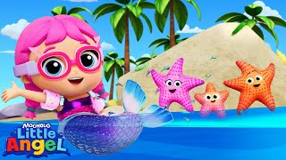 Mermaids Rescue Little Starfish  Little Angel Kids Songs amp Nursery Rhymes [upl. by Walli]