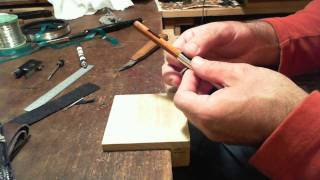 Installing a Grip on a Violin Bow Part 2 Leather Thumb Grip [upl. by Meir755]